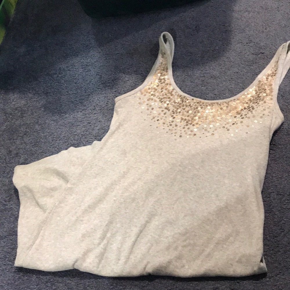 Victoria Secrets grey tank swimsuit cover up sz L